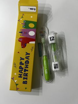 더트웰브 유치원 어린이집 생일 답례품 유아 키즈 칫솔+모래시계 구디백 10세트